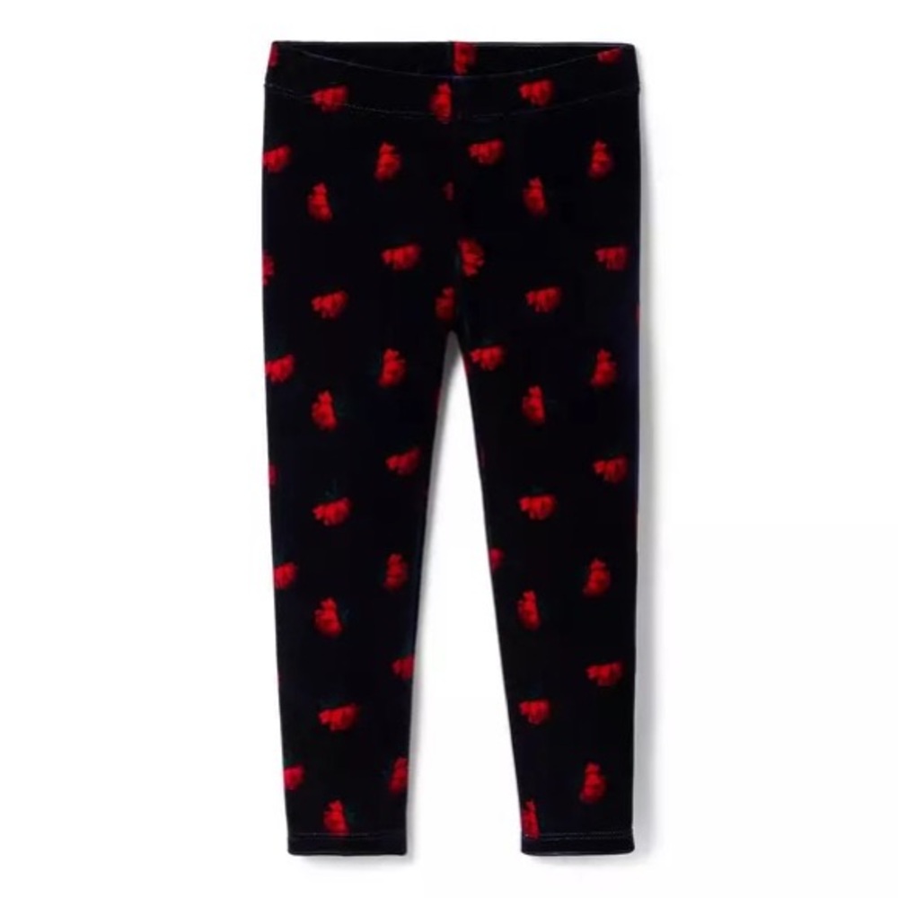 Janie and Jack Rose Velvet Leggings Size 12